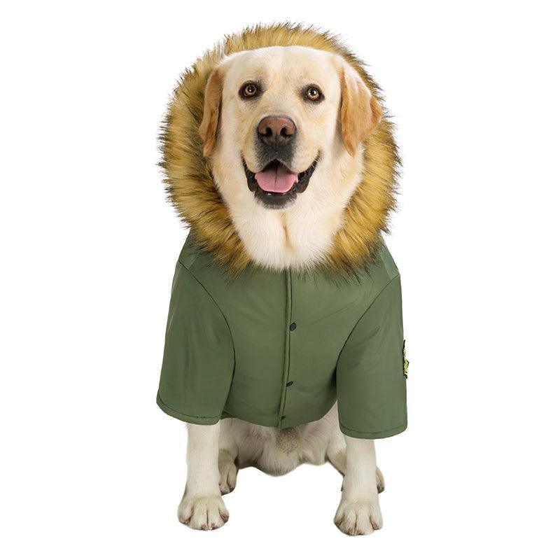 Cozy Canine Cotton Jacket: Stylish And Warm Winter Wear For Large Dogs-3