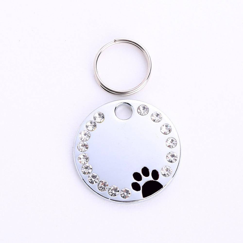 Personalized Round Metal Dog Tag Keychain-7