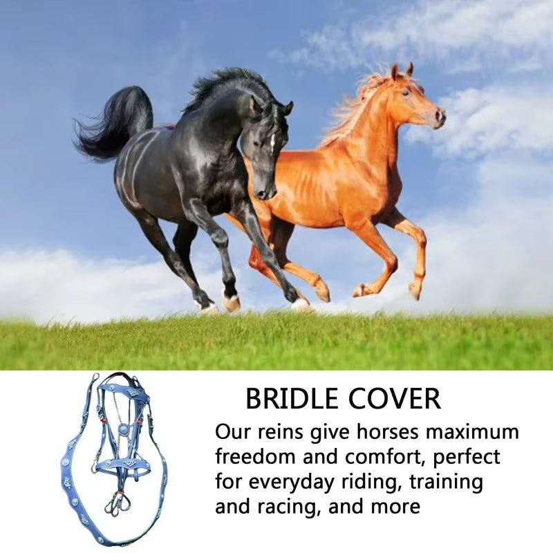 EquiElite™ PU Leather Horse Halter & Lead Rope Set – Premium Comfort, Total Control