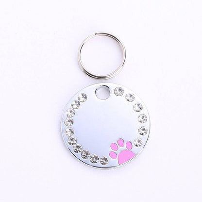Personalized Round Metal Dog Tag Keychain-6