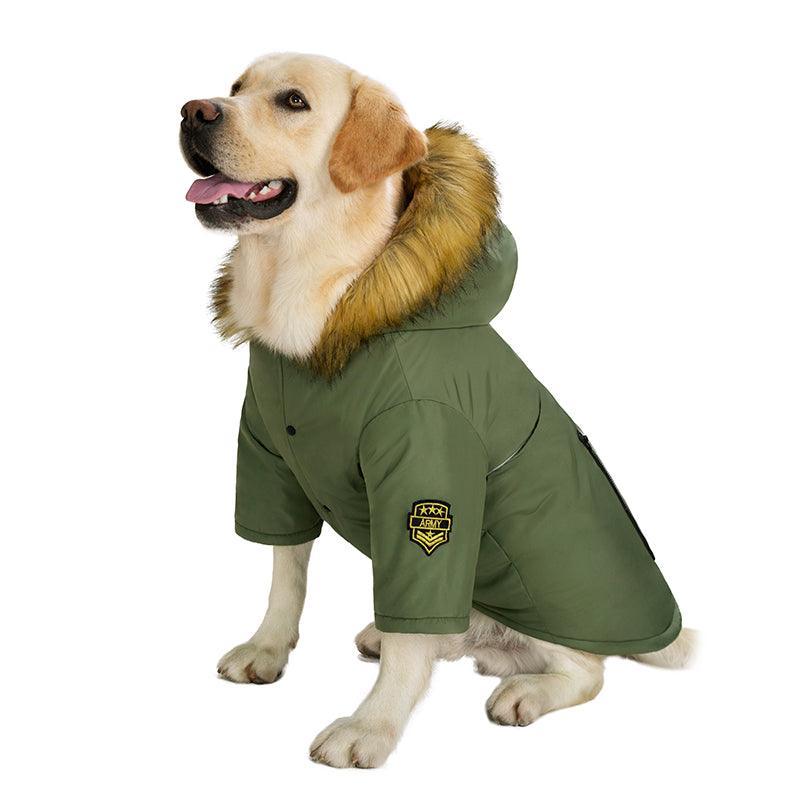 Cozy Canine Cotton Jacket: Stylish And Warm Winter Wear For Large Dogs-4